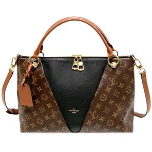 Louis Vuitton Monogram V Tote MM 2 Way Shoulder Bag Black